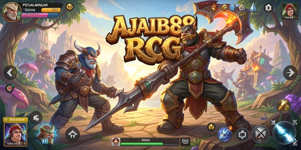 Tampilan gameplay AJAIB88 dengan aksi pertempuran yang seru.
