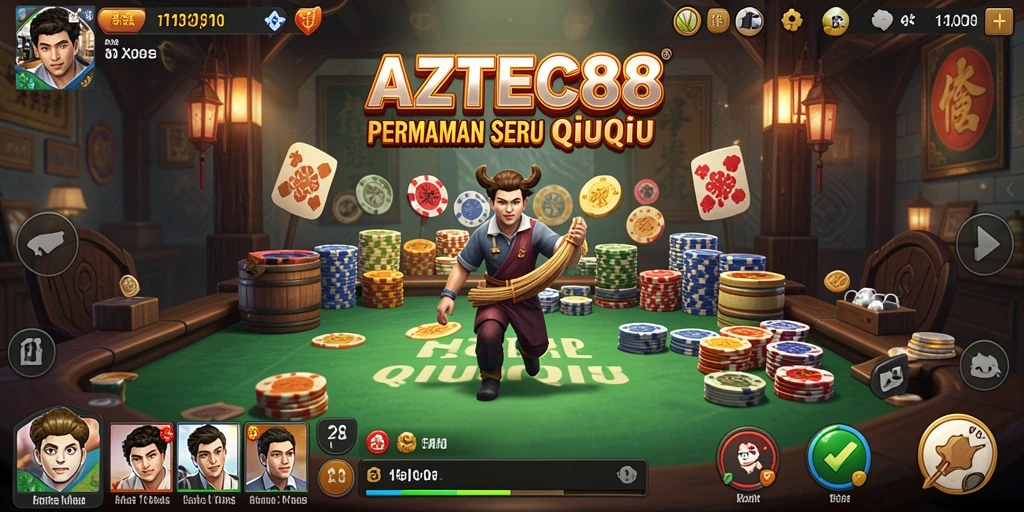 Tampilan gameplay QiuQiu AZTEC88 yang seru dan menantang.