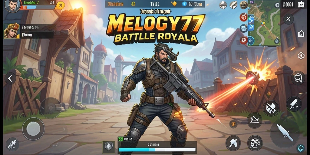 Gameplay mendebarkan di MELODY77 dengan pertarungan intens.